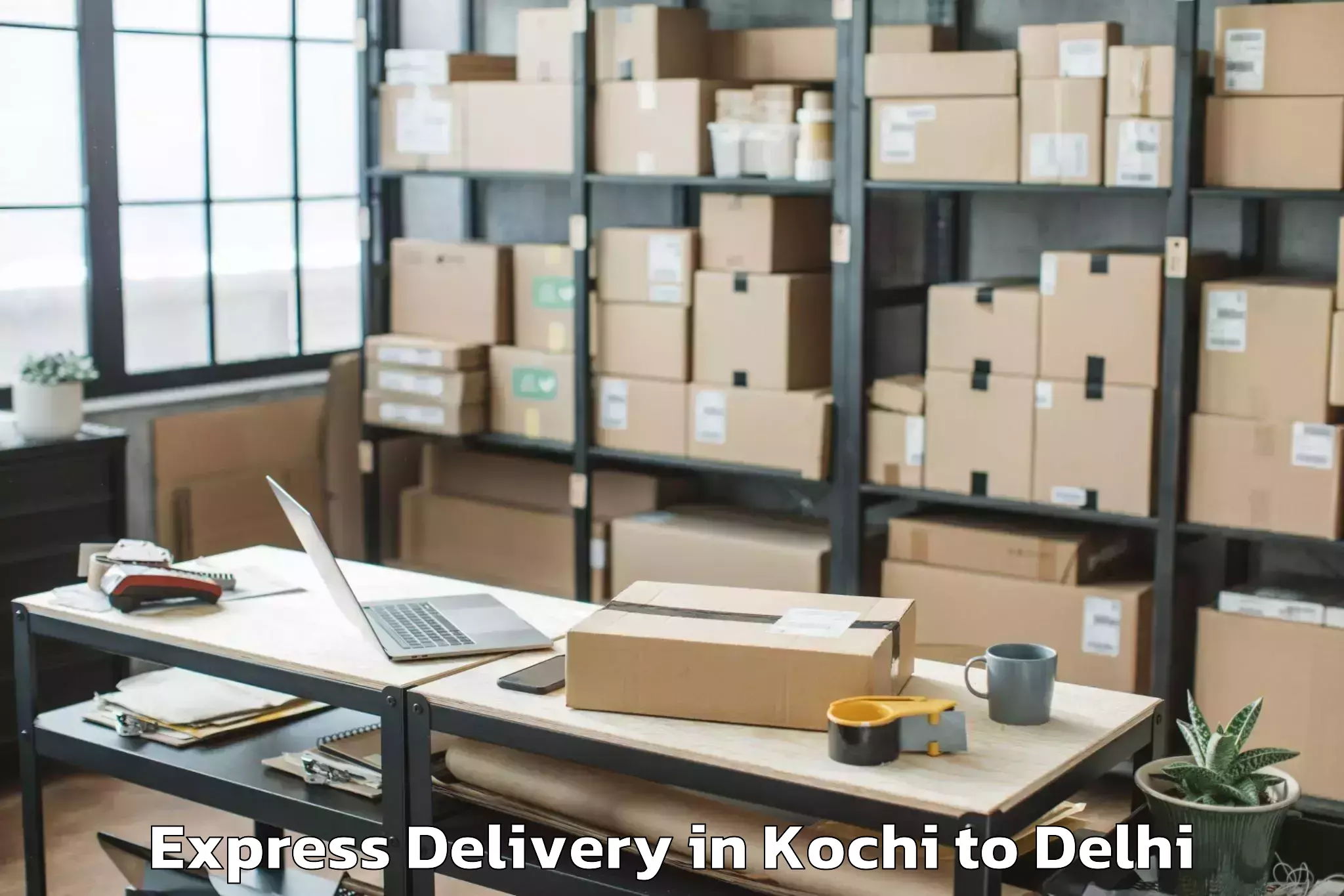 Get Kochi to East Delhi Express Delivery